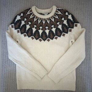 LL Bean Fairisle wool sweater